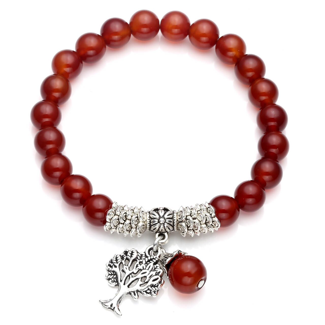 Natural Crystal Bracelet with Tree of Life Lucky Charm | Jovivi - Jovivi