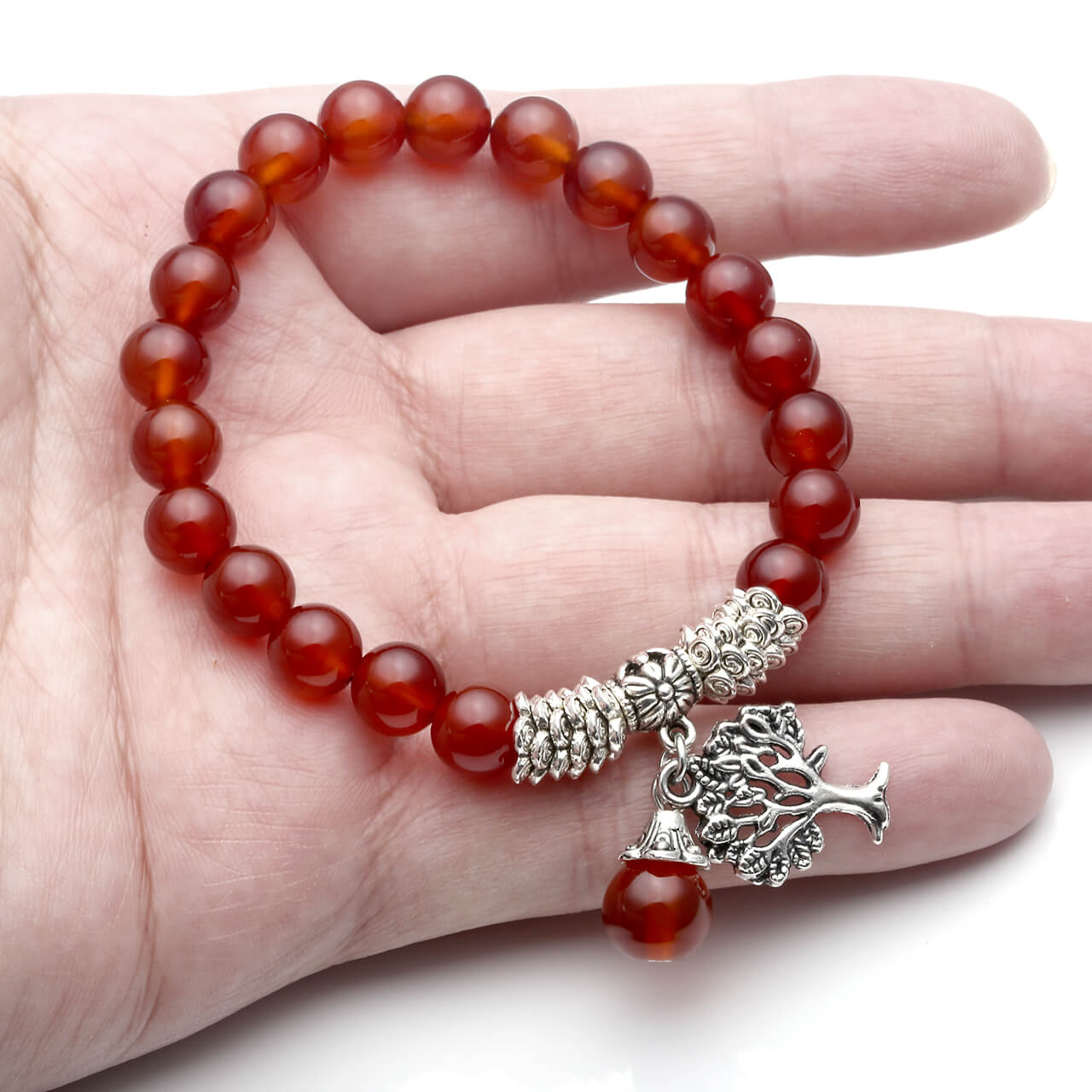 Natural Crystal Bracelet with Tree of Life Lucky Charm | Jovivi - Jovivi