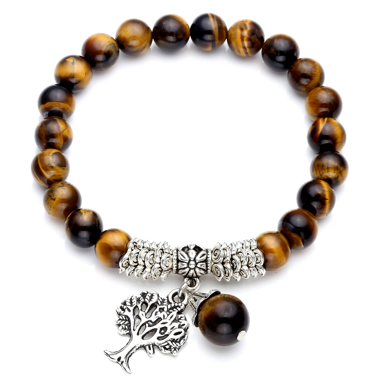 Natural Crystal Bracelet with Tree of Life Lucky Charm | Jovivi - Jovivi