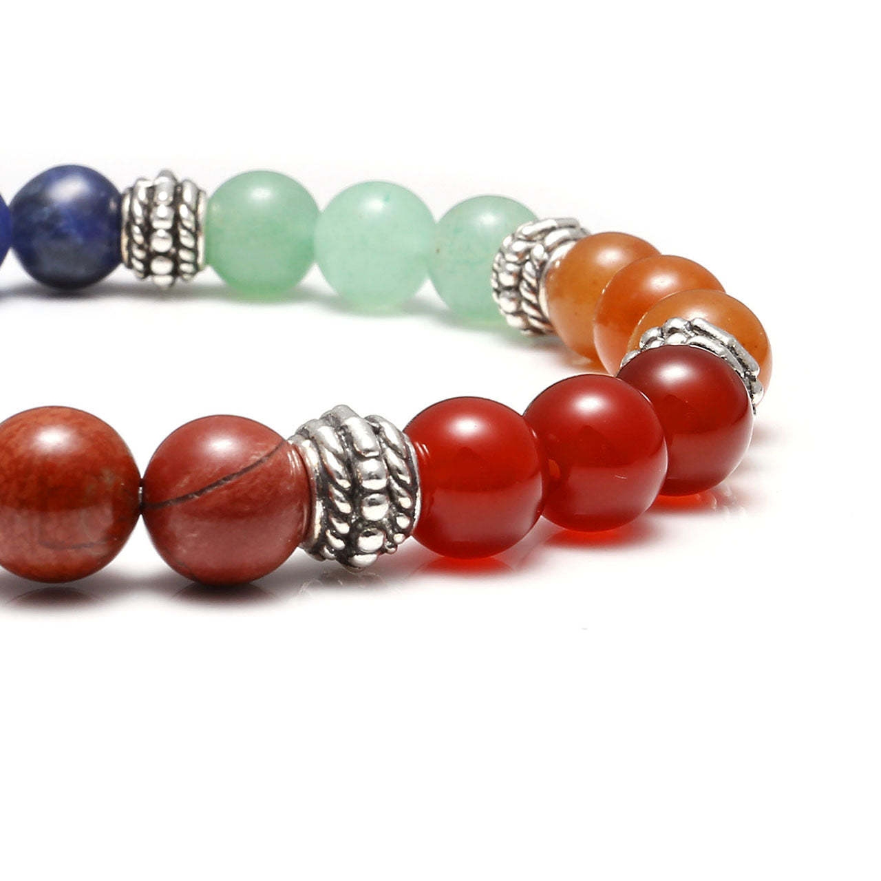 7 Chakras Crystal Beads with Charms Bracelet | Jovivi - Jovivi