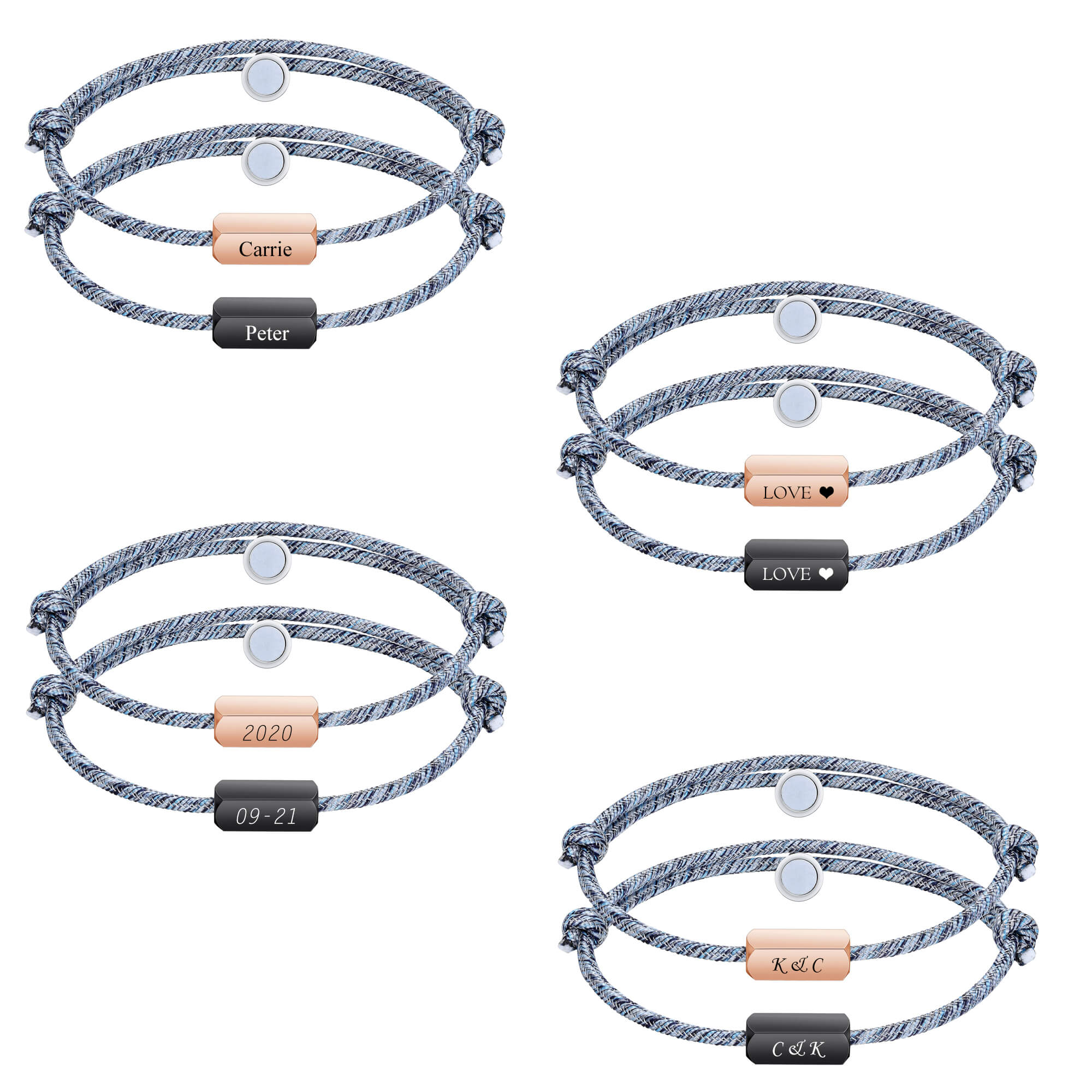 Bracciali Magnetici Per Coppie A Forma Di Cuore | Lui E Lei | Ciondoli Che Si Attraggono | Regalo Di Fidanzamento E San Valentino