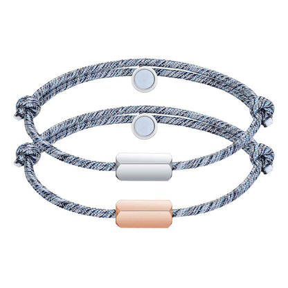 personalized-magnetic-couple-matching-rope-bracelets