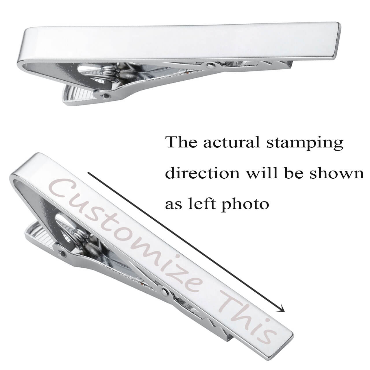 Jovivi personalize customize tie bar clip for father and husband gift