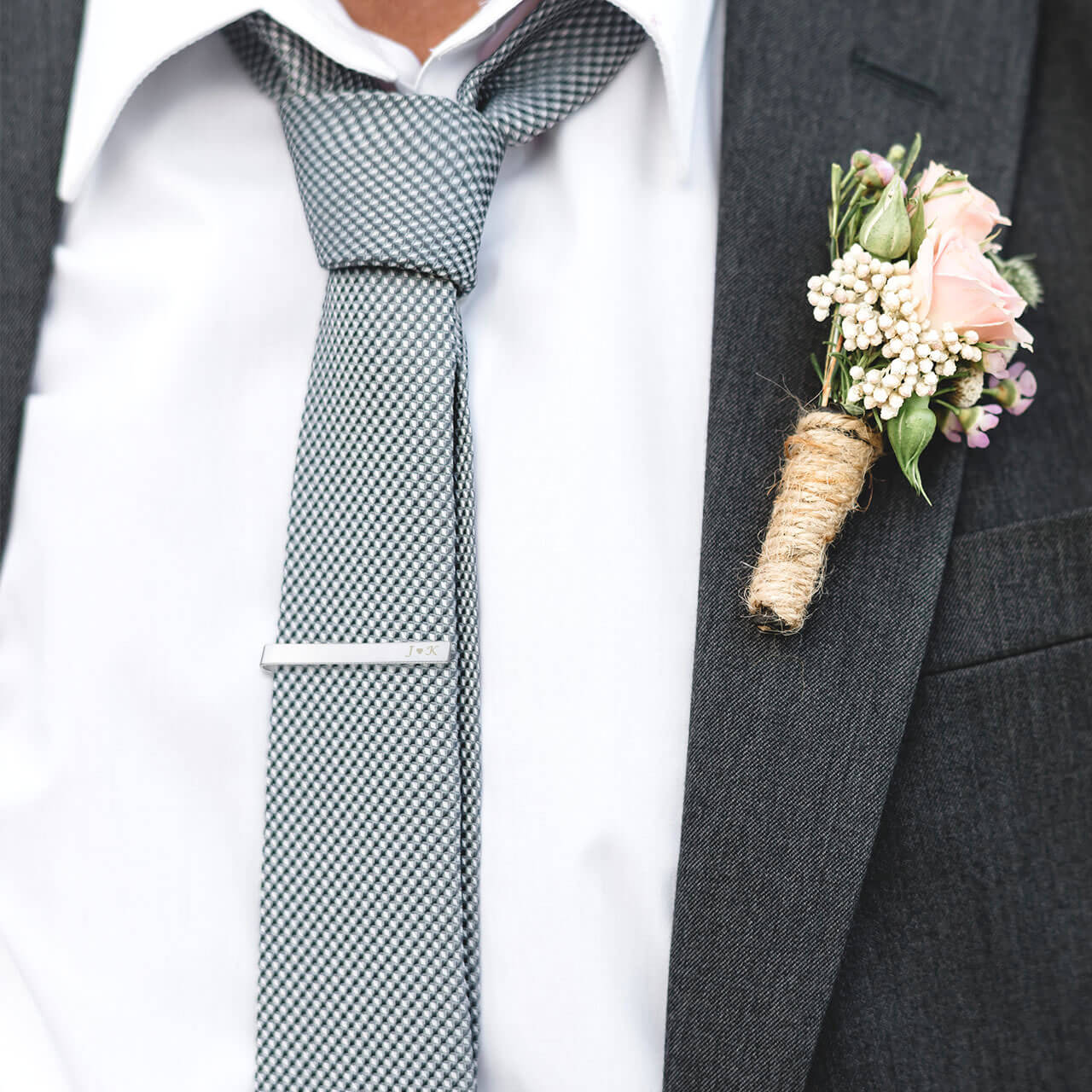 Jovivi mens personalize engrave tie clip for groom wedding 