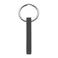 Jovivi black stainless steel initial vertical bar keychain 