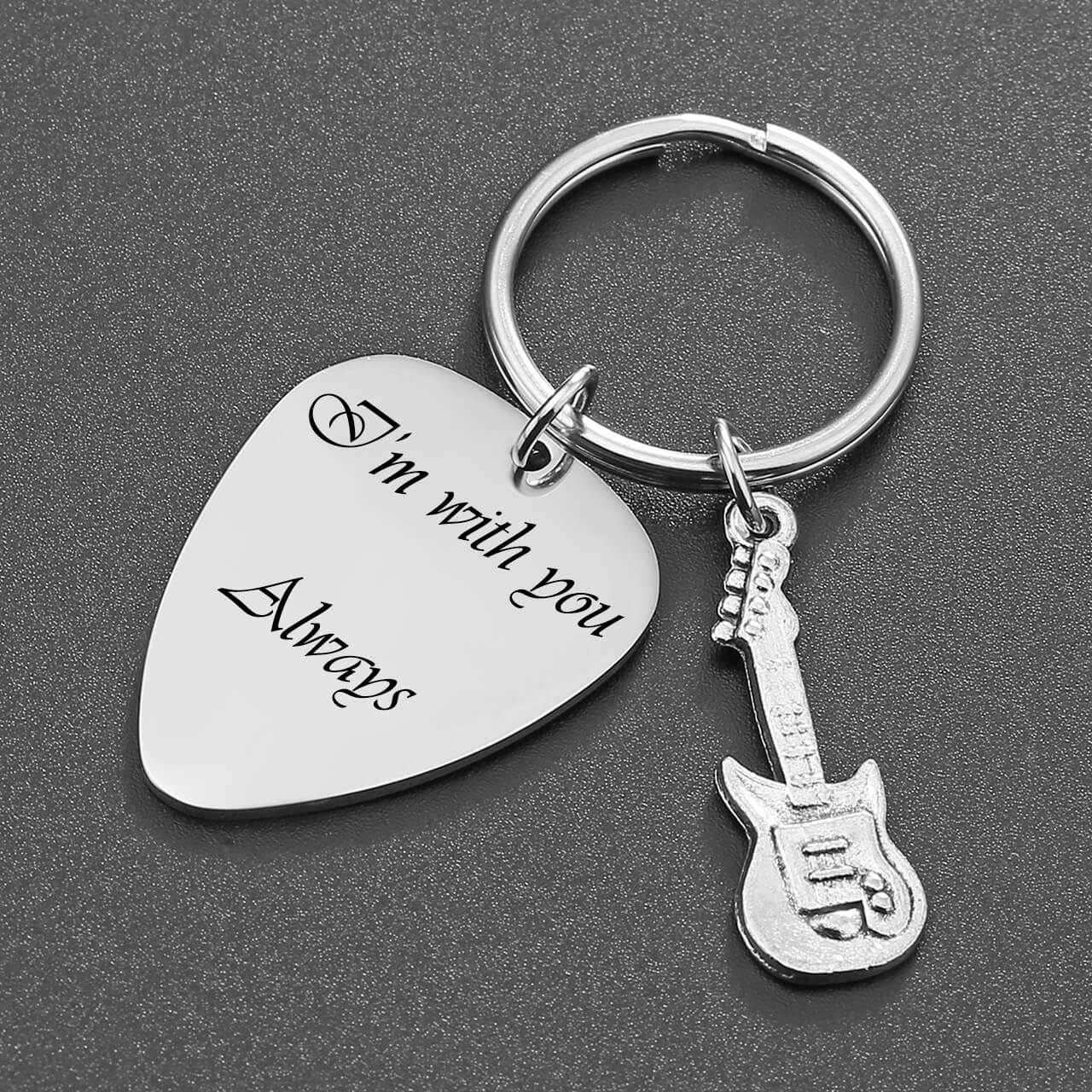 jnf001802 jovivi personalized customize guitar pick name tag keychain set for guitar lovers