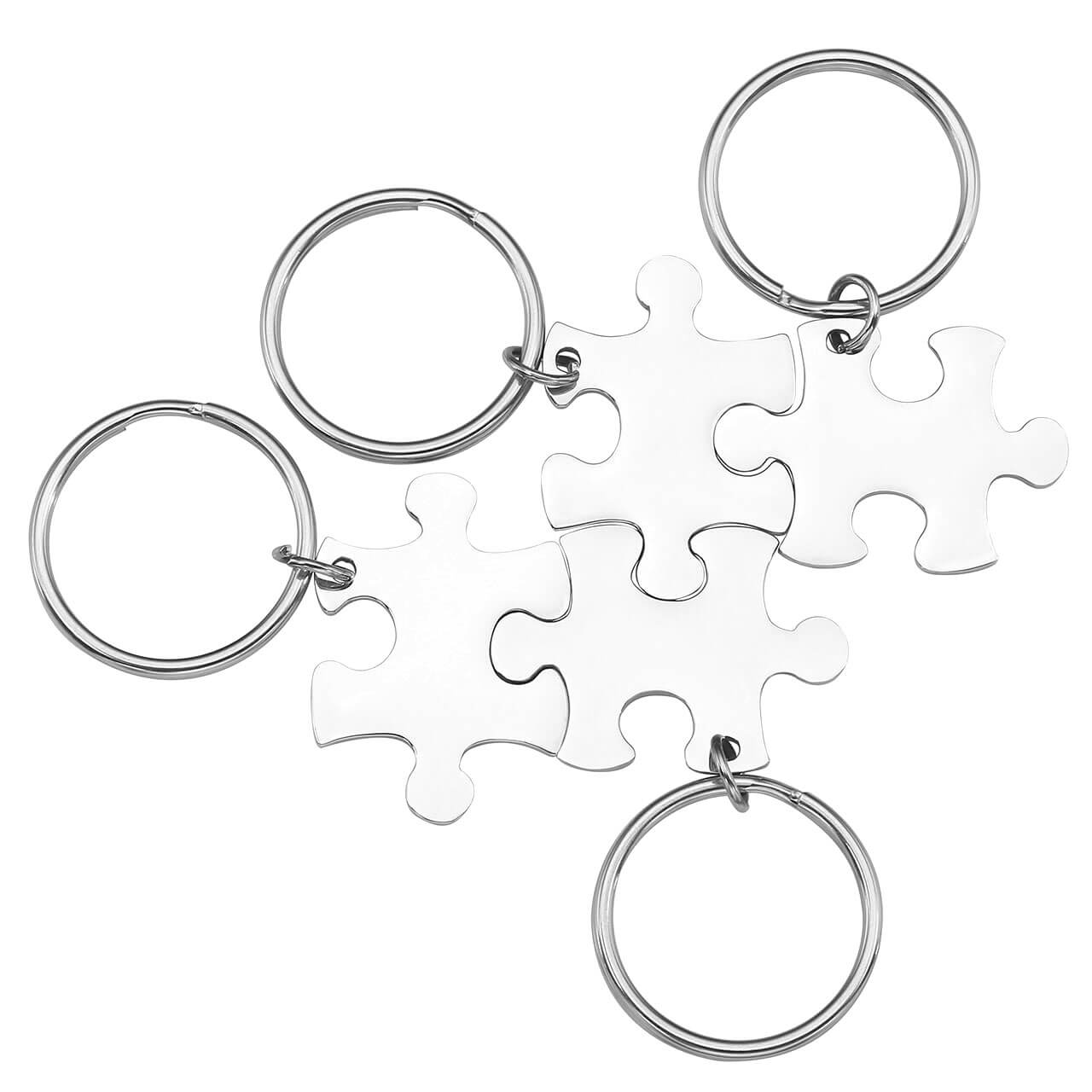 jovivi 4 pieces personalize custom puzzle keychain