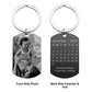 Jovivi personalized custom photo calendar keychain set for couples birthday gift, front side, jnf005703