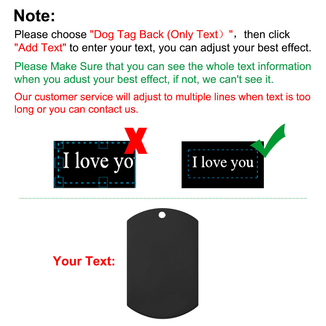 Personalized Photo Message Tag Keychain | Jovivi