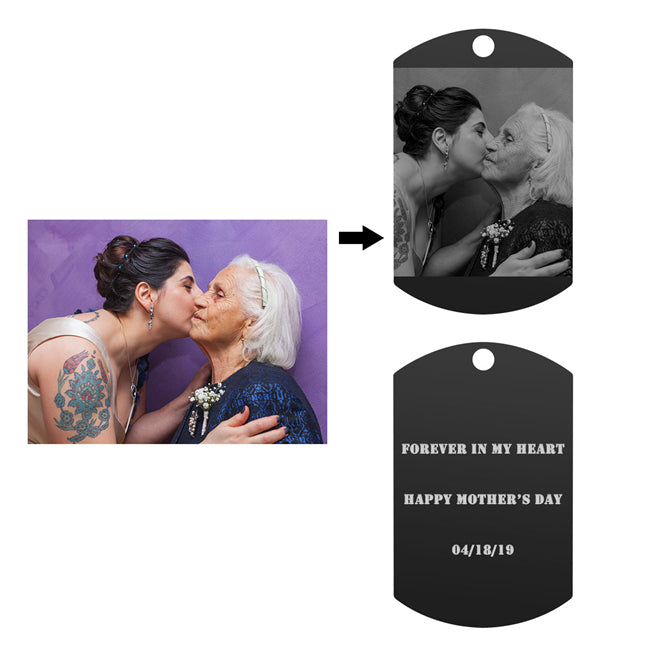 Personalized Photo Message Tag Keychain | Jovivi