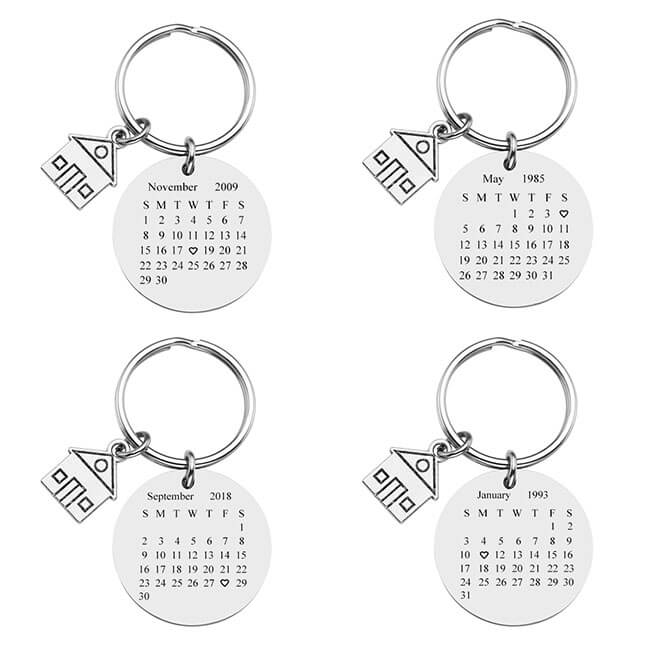 jovivi personalized calendar keychain special date key ring 