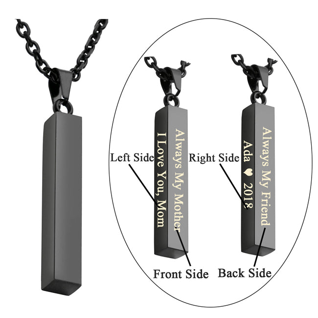 Personalized Name Bar Urn Necklace for Ashes | Jovivi - Jovivi