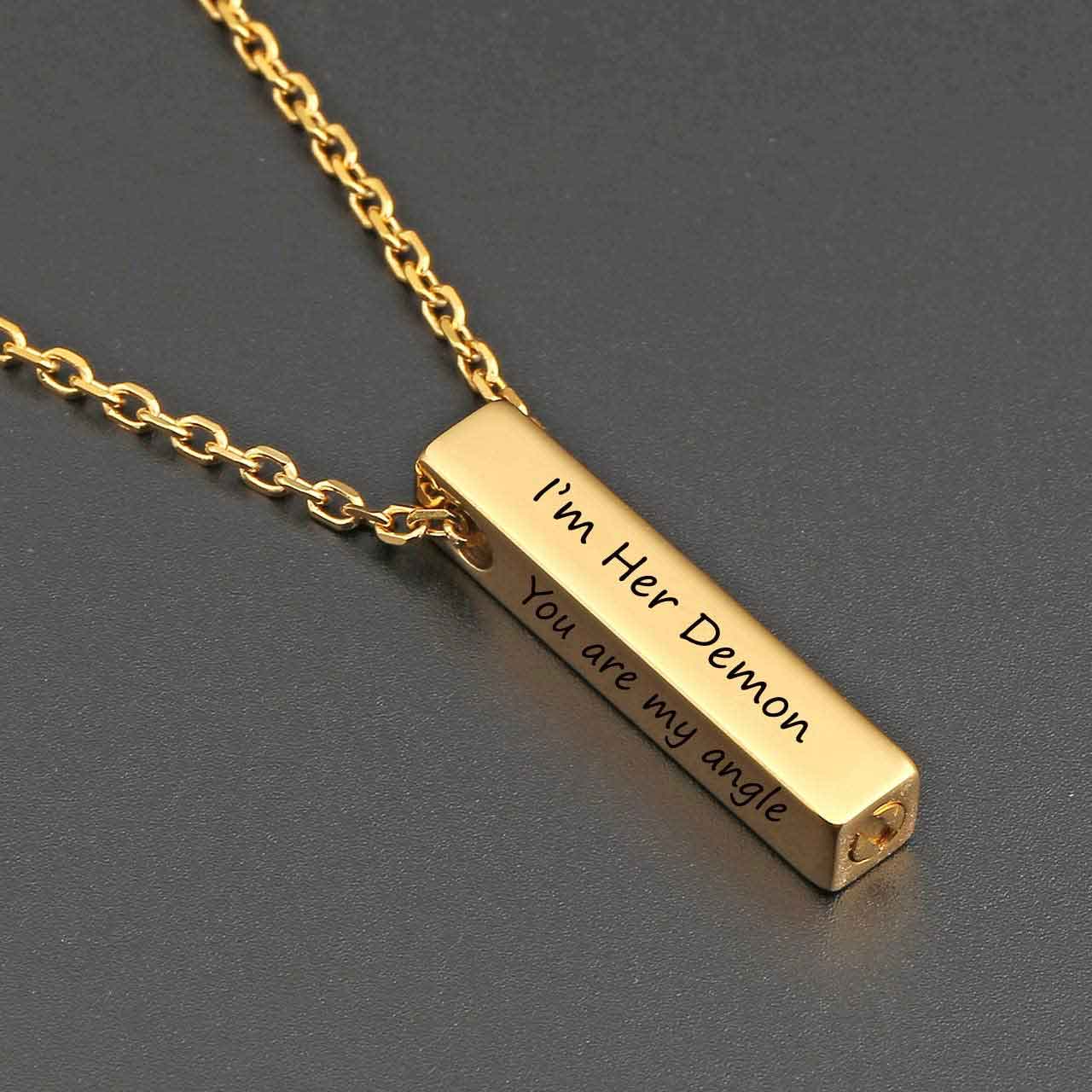Personalized Cube Bar Urn Necklace for Ashes | Jovivi