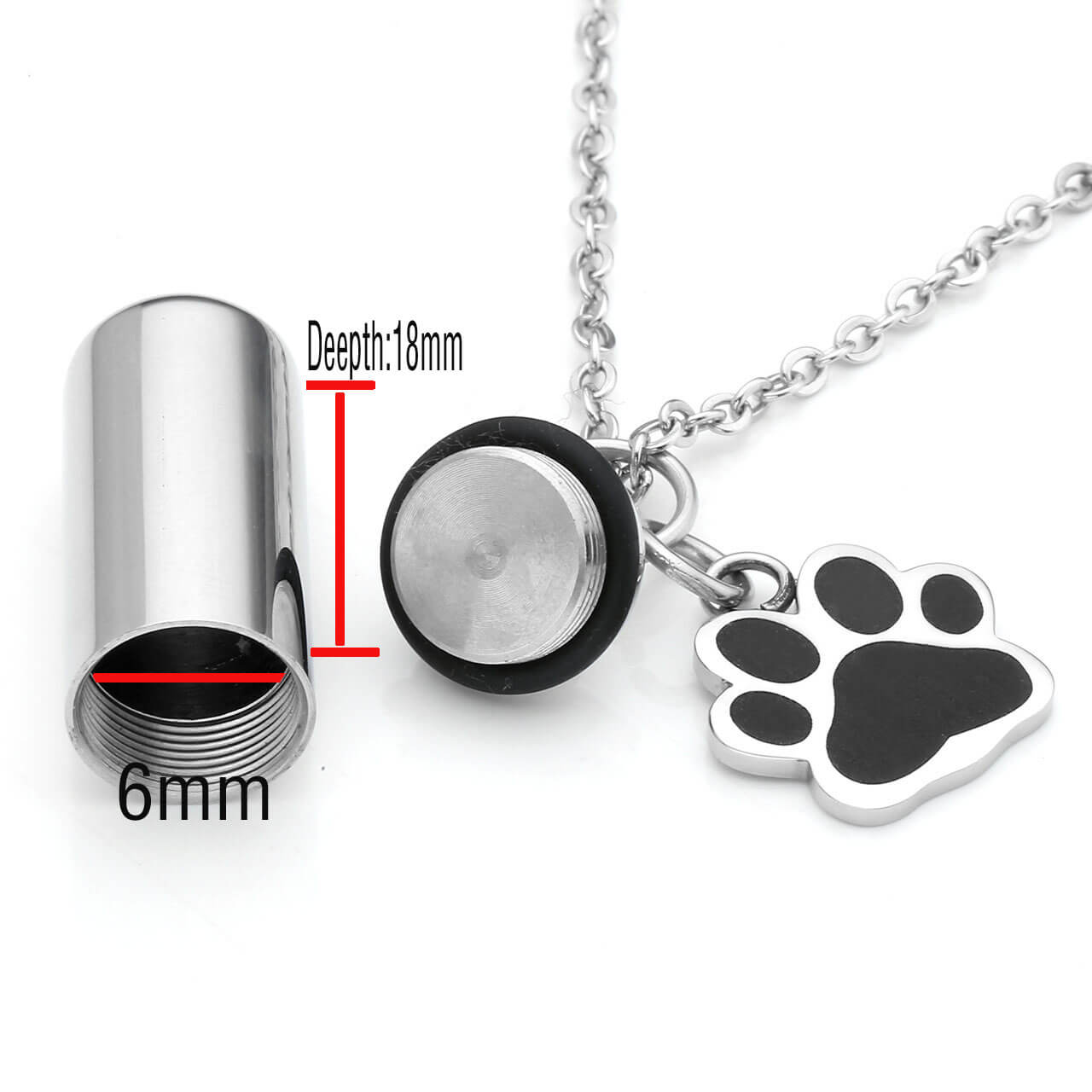 jovivi dog memorial gifts customize pet urn necklace, jng049501