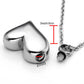 Jovivi personalized heart shape locket pendant necklace for ashes, jng049901
