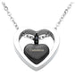 Jovivi personalized customization heart urn necklace memorial keepsake jewelry for mother, front side, jng050101