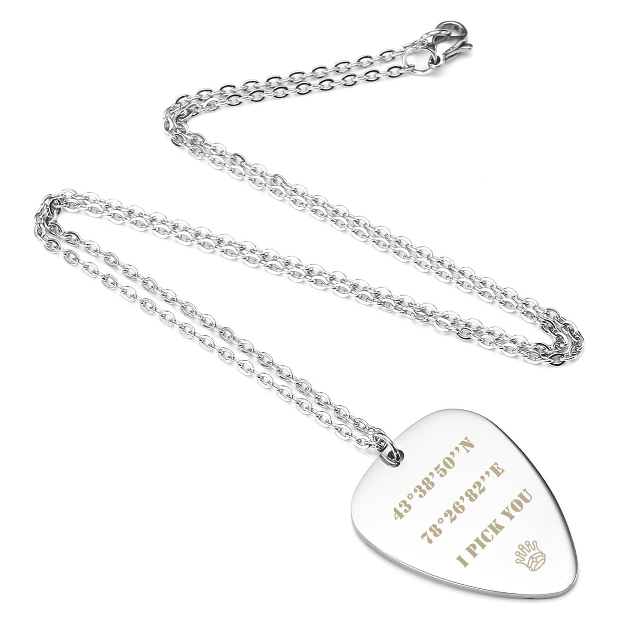 jovivi customized guitar pick necklace for her