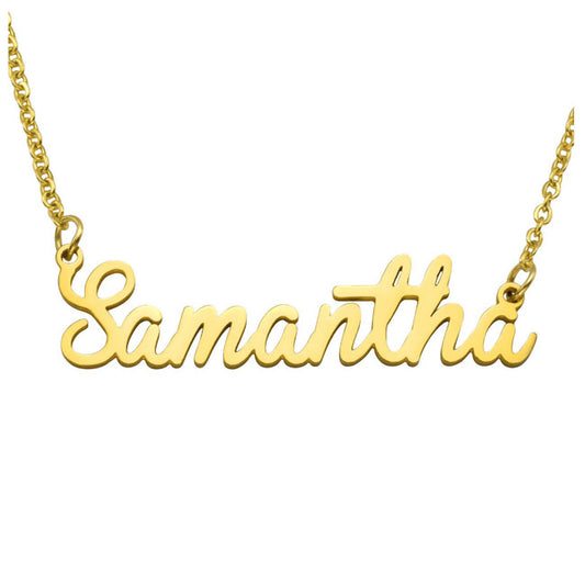 Name Necklace Charm Necklace-Samantha | Jovivi - Jovivi