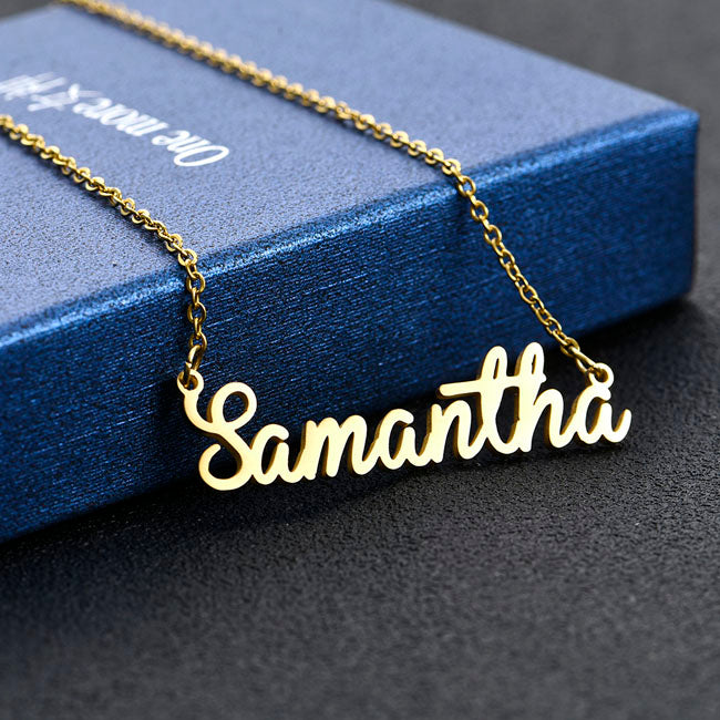 Name Necklace Charm Necklace-Samantha | Jovivi - Jovivi