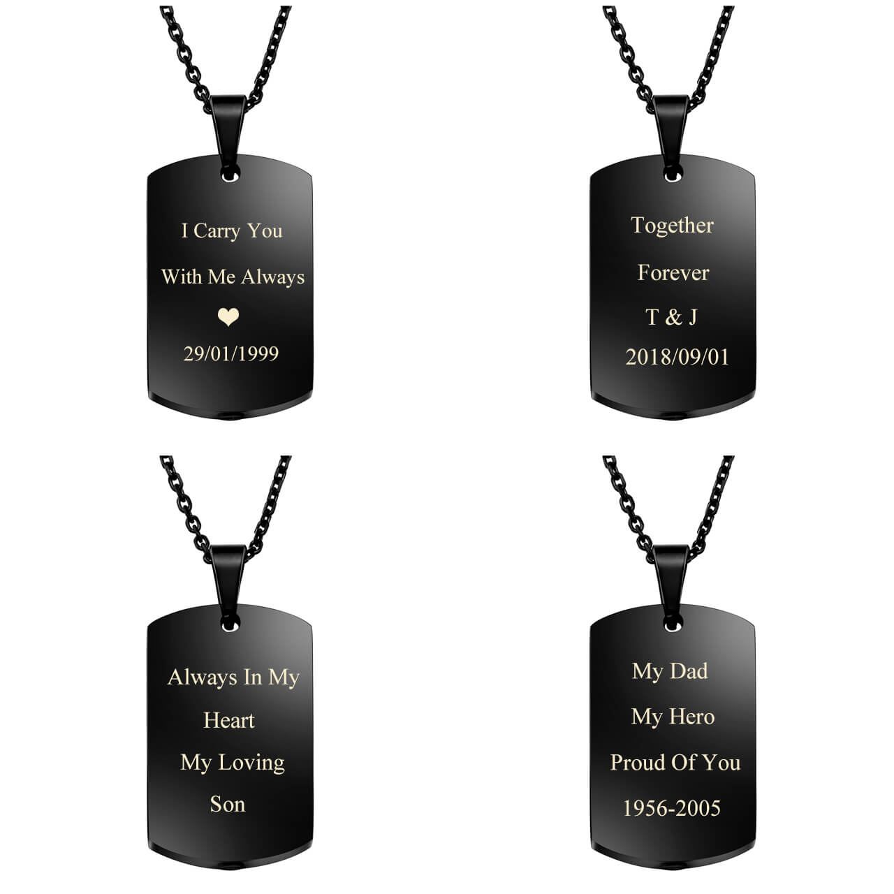 jovivi customized name message ashes urn necklace dog tag pendant jng058602