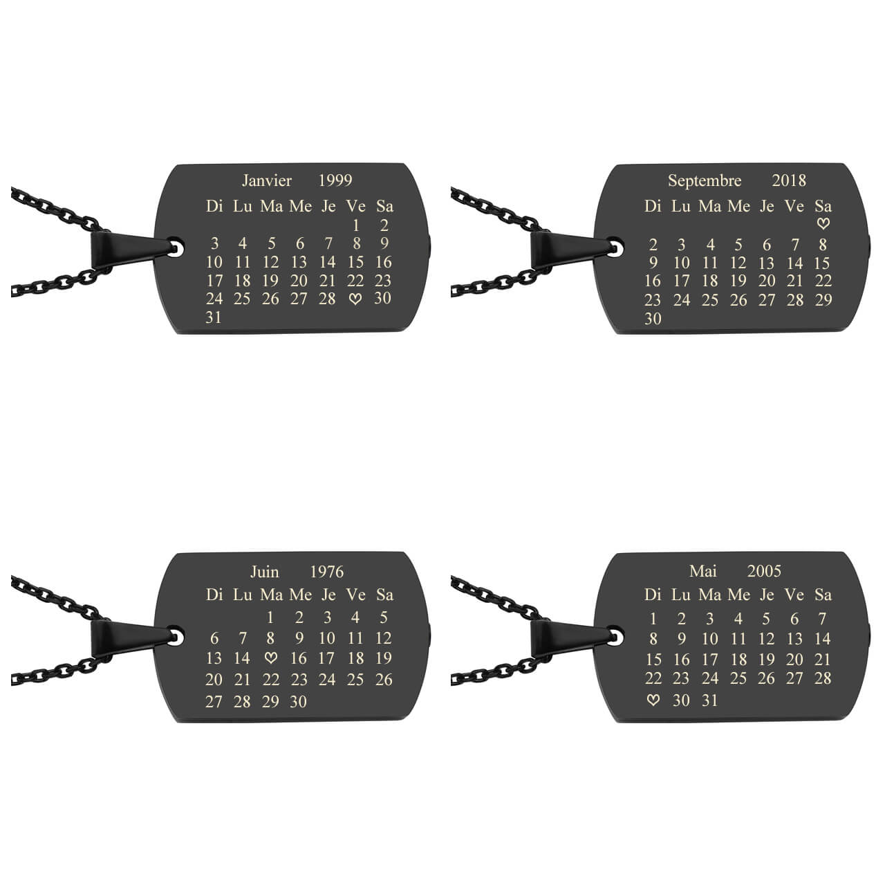 Personalized Date Calendar Urn Necklace  | Jovivi
