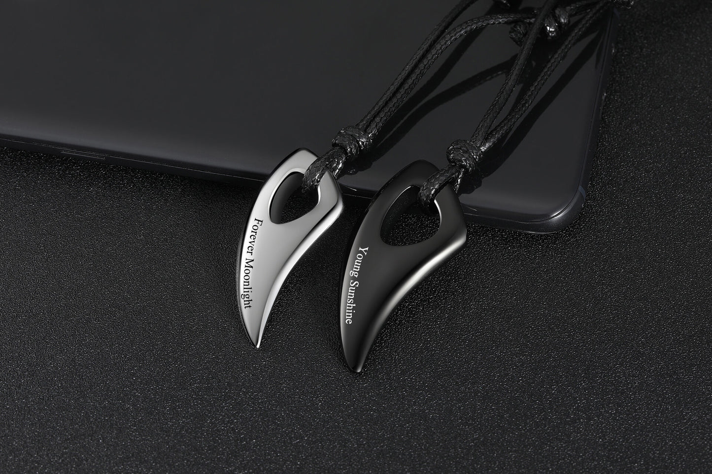 Jovivi custom stainless steel wolf teeth necklace for men and women