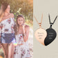 Customize Matching Heart Couple Necklaces Black and rose gold pendant personalized warming Love words
