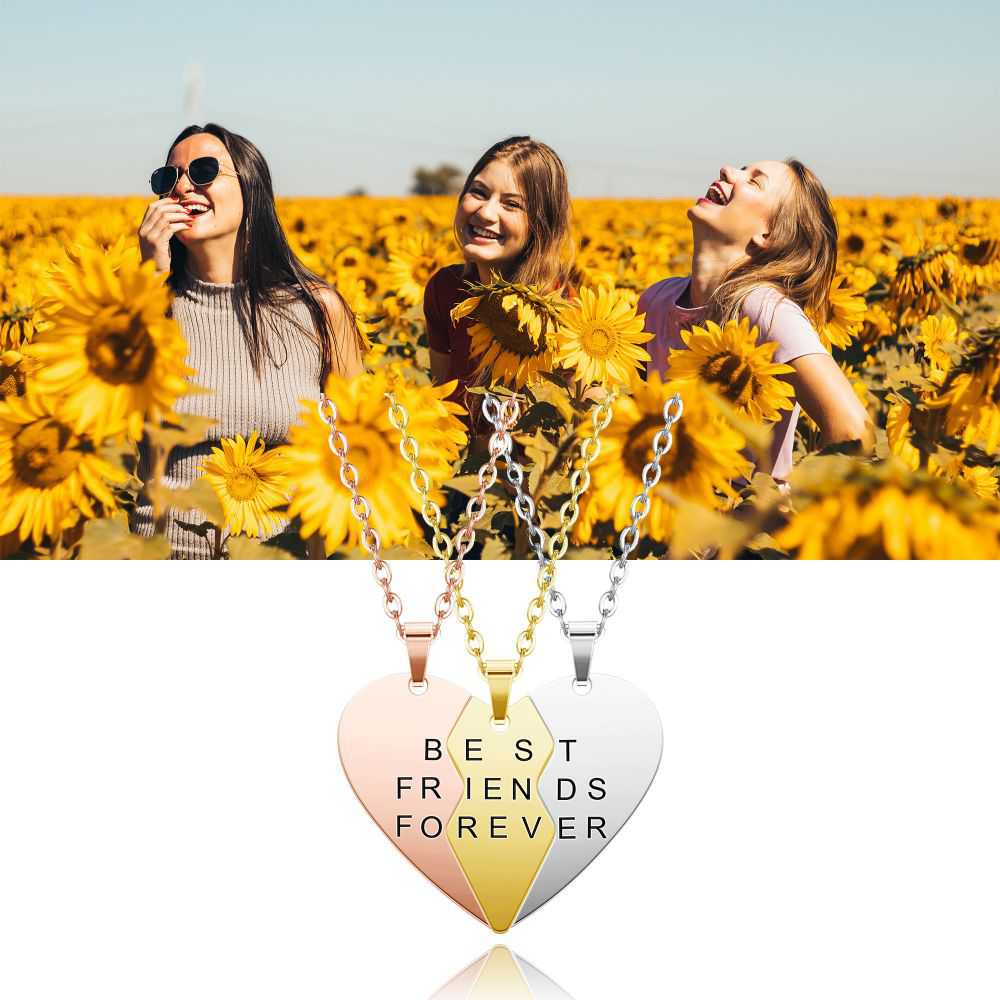 Mandala Crafts Matching Best Friend Necklaces for 2 Girls – Split
