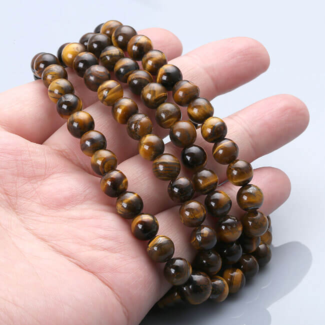 Jovivi 108 tiger eyes gemstones Bracelet  for yoga Meditation, jnw001001