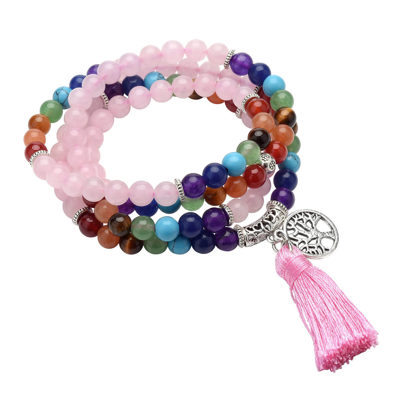 Jovivi Unisex 108 prayer beads Tibetan Buddha Buddhist Mala bracelet necklace