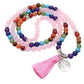 Jovivi 7 chakras healing 108 prayer beads Tibetan Buddhist Mala bracelet necklace 
