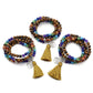 jnw003003 jovivi 7 chakras tassel tiger eye gemstone yoga meditation mala bracelet necklace