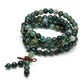 The 108 natural semi-precious mala beaded bracelet is for praying, meditation, or yoga practices. 