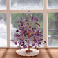 Natural Crystals Money Tree with Agate Slices Base Feng Shui Ornament | Jovivi - Jovivi