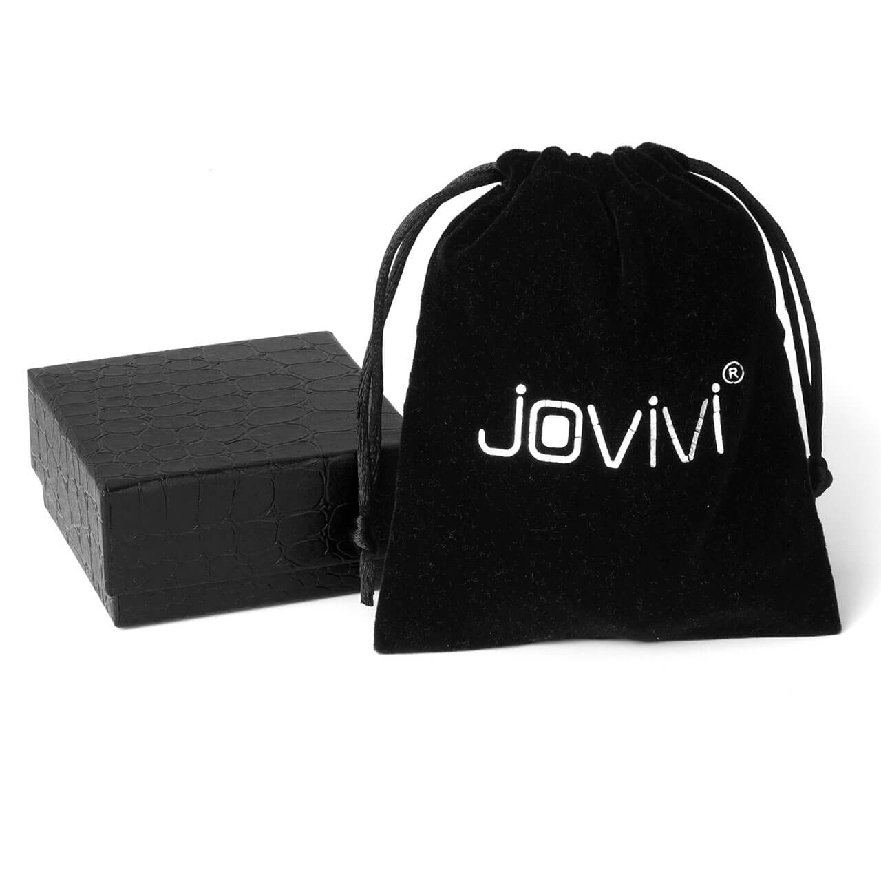 Jovivi 35mm Natural Amethyst Gemstone with Acrylic Stand, gift box