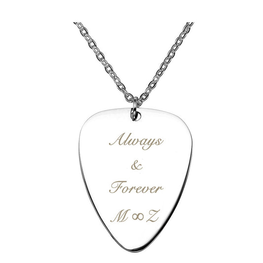 Jovivi personalized guitar pick necklace customize name tag necklace