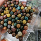 8mm multi colour crystal beads and agate fluorite beads for making jewelry