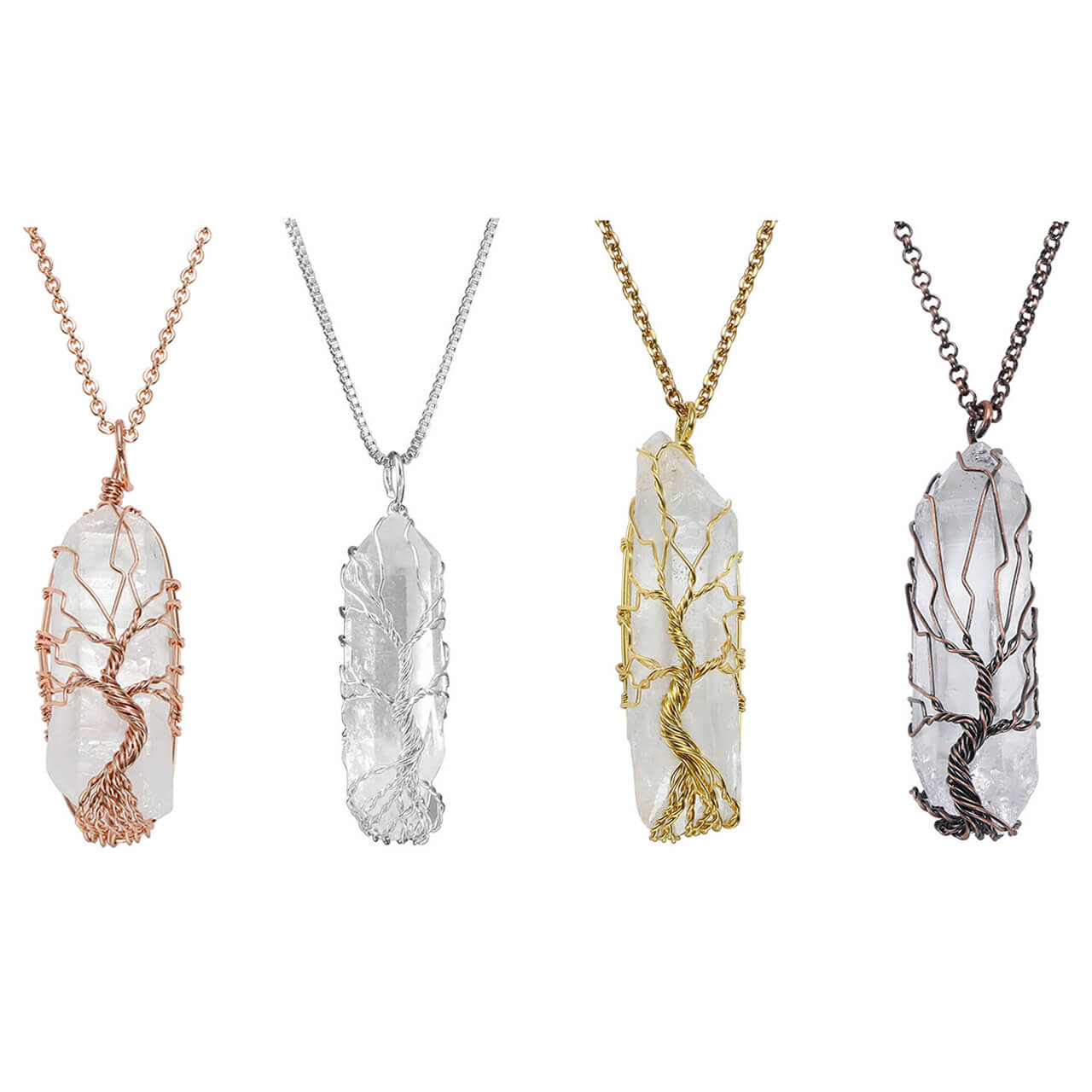 jovivi chakras gemstones tree of life healing crystal jewelry for women