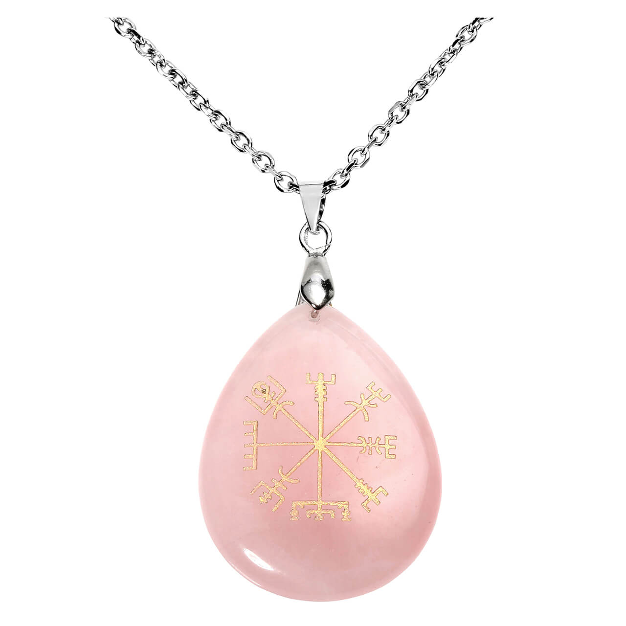 jovivi rose quartz pendant necklace