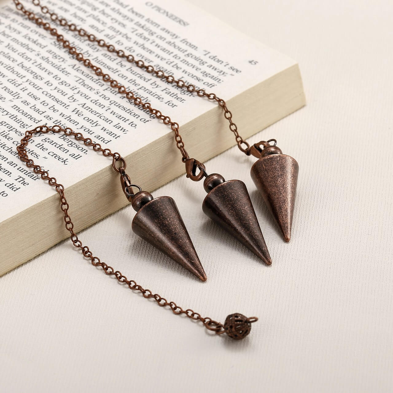 qne48104 jovivi bronze spiritual point pendulum for divination healing balancing